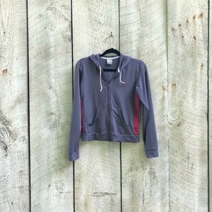 Nike | athletics gray and red zip up hoodie
